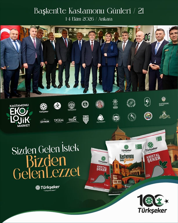 TARIM VE ORMAN BAKANIMIZ SAYIN İBRAHİM YUMAKLI ANKARA’DA DÜZENLENEN KASTAMONU GÜNLERİ'NDE TÜRKŞEKER EKOLOJİK MARKET ALANINI ZİYARET ETTİ